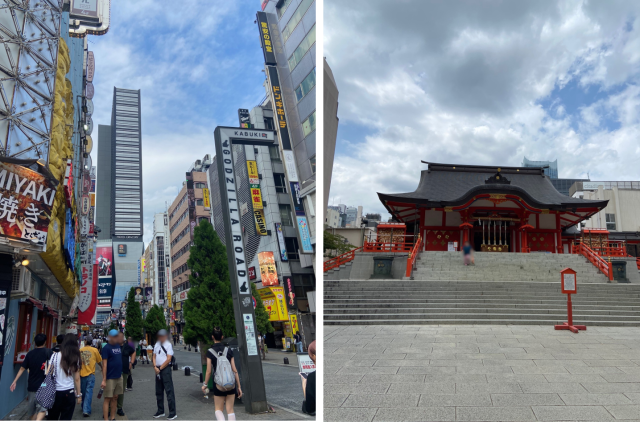 ＜都会の空気を味わいました＞